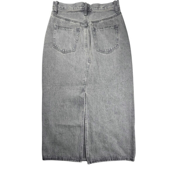 UNIQLO Denim Panel Long Skirt Women's Size 2 Gray NWT - Picture 2 of 5